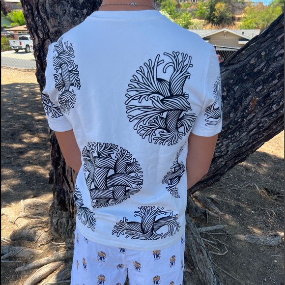 LOUIS VUITTON CHRISTOPHER NEMETH AUTHENTIC MEN T SHIRT WHITE LOVE ROPE TIE KNOT - Picture 8 of 16